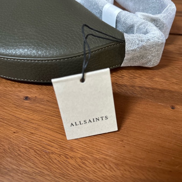 ALL SAINTS / Half Moon Leather Crossbody Bag - Picture 11 of 12